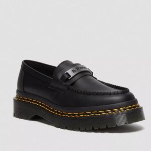 Dr Martens Penton Bex Double Stitch Leather Loafers Womens Size 7